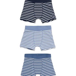 HEMA HEMA Kinder Boxers Stretch Katoen - 3 Stuks Blauw (blauw)