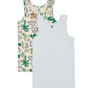 HEMA HEMA Kinderhemden Jungle - 2 Stuks Lichtblauw (lichtblauw)