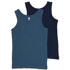 HEMA HEMA Kinderhemden - 2 Stuks Donkerblauw (donkerblauw)