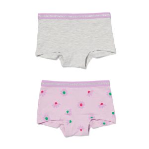 HEMA HEMA Kinderboxers Katoen/stretch - 2 Stuks Lila (lila)