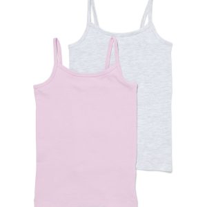 HEMA HEMA Kinderhemden Katoen/stretch - 2 Stuks Lila (lila)