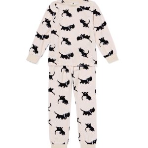 HEMA HEMA Takkie Kinderpyjama Velours Gebroken Wit (gebroken wit)