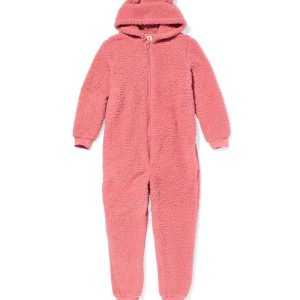 HEMA HEMA Kinderonesie Teddy Roze (roze)