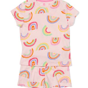 HEMA HEMA Kinder Shortama Regenboog Roze (roze)