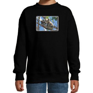 Dieren sweater met koalaberen foto zwart voor kinderen - koala cadeau trui
