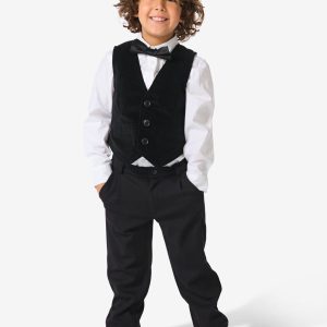 HEMA HEMA Kinder Sweatbroek Pique Zwart (zwart)