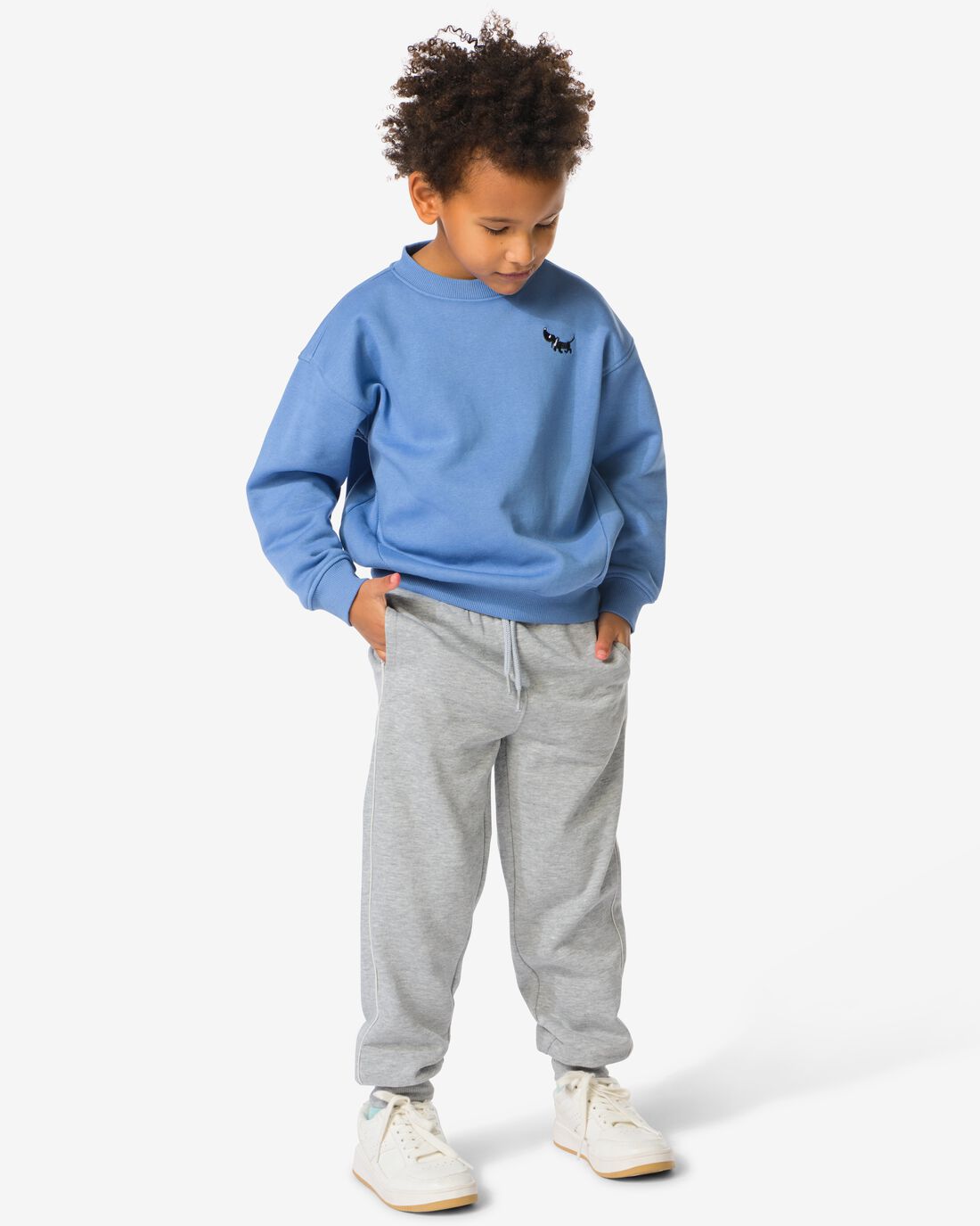 HEMA HEMA Kinderbroek Sweatstof Grijsmelange (grijsmelange) 1 HEMA HEMA Kinderbroek Sweatstof Grijsmelange (grijsmelange)