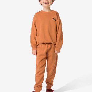 HEMA HEMA Kinderbroek Sweatstof Bruin (bruin)