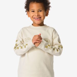 HEMA HEMA Kindershirt Opdruk Ecru (ecru)