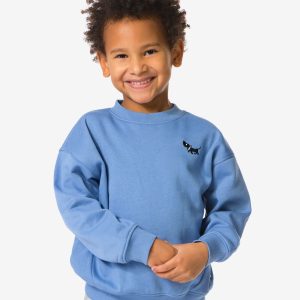HEMA HEMA Takkie Kindertrui Sweatstof Blauw (blauw)