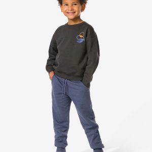 HEMA HEMA Kinderbroek Sweatstof Donkerblauw (donkerblauw)