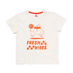 HEMA HEMA Kinder T-shirt Koningsdag Gebroken Wit (gebroken wit)