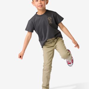 HEMA HEMA Kinder Jogdenim Skinny Fit Zand (zand)
