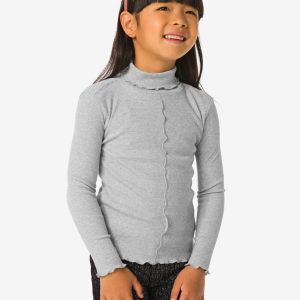 HEMA HEMA Kindertop Rib Glitter Zilver (zilver)
