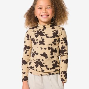 HEMA HEMA Kinder T-shirt Rib Dieren Bruin (bruin)