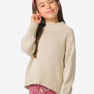 HEMA HEMA Kindertrui Grofgebreid Ecru (ecru)
