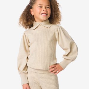 HEMA HEMA Kindertrui Fijngebreid Ballonmouw Roze (roze)