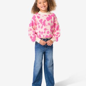 HEMA HEMA Kinderjeans Wijd Middenblauw (middenblauw)