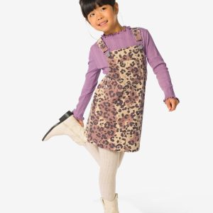 HEMA HEMA Kinderjurk Dierenprint Lichtbruin (lichtbruin)
