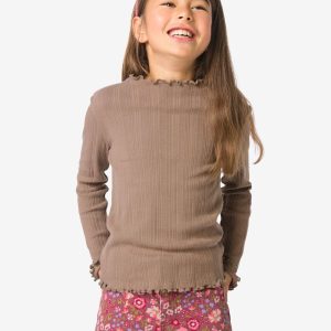 HEMA HEMA Kinder T-shirt Fijngebreid Beige (beige)