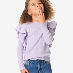 HEMA HEMA Kinder T-shirt Rib Paars (paars)