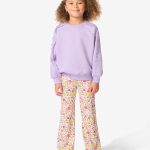 HEMA HEMA Kinderlegging Flared Bloemen Ecru (ecru)