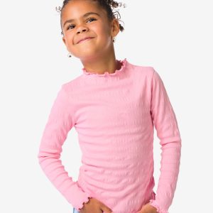 HEMA HEMA Kinder T-shirt Structuur Roze (roze)