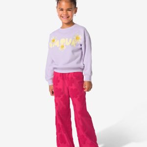 HEMA HEMA Kinderlegging Wijd Badstof Bloemen Roze (roze)