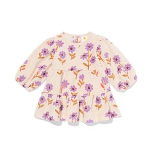 HEMA HEMA Kinderjurk Bloemen Ecru (ecru)