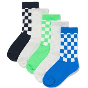 HEMA HEMA Kindersokken Rib Ruiten - 5 Paar Beige (beige)