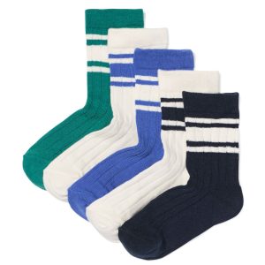 HEMA HEMA Kindersokken Strepen - 5 Paar Donkerblauw (donkerblauw)