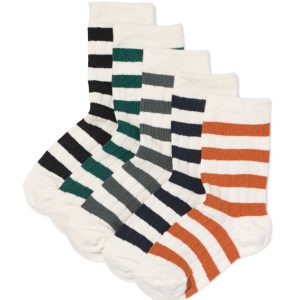 HEMA HEMA Kindersokken Strepen - 5 Paar Zwart (zwart)