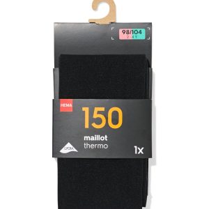 HEMA HEMA Kindermaillot Thermo 150denier Zwart (zwart)
