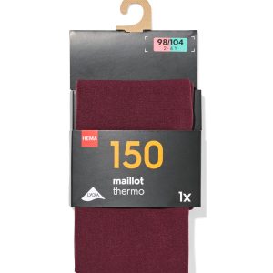 HEMA HEMA Kindermaillot Thermo 150denier Donkerrood (donkerrood)