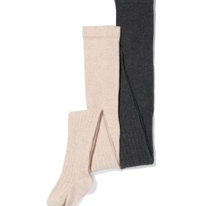 HEMA HEMA Kindermaillots Rib - 2 Stuks Beige (beige)