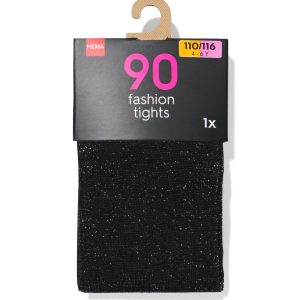 HEMA HEMA Kinder Panty 90deniers Glitters Zwart (zwart)