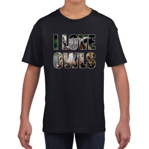 I love owls / uilen t-shirt zwart kids - uilen dieren t-shirt / kleding - cadeau t-shirt / uilen shirts - kinderkleding / kleding