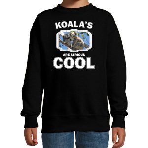 Sweater koalas are serious cool zwart kinderen - koalaberen/ koala beer trui