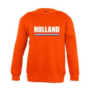 Oranje Holland - supporters sweater - voor kinderen - lange mouwen - kleding - koningsdag