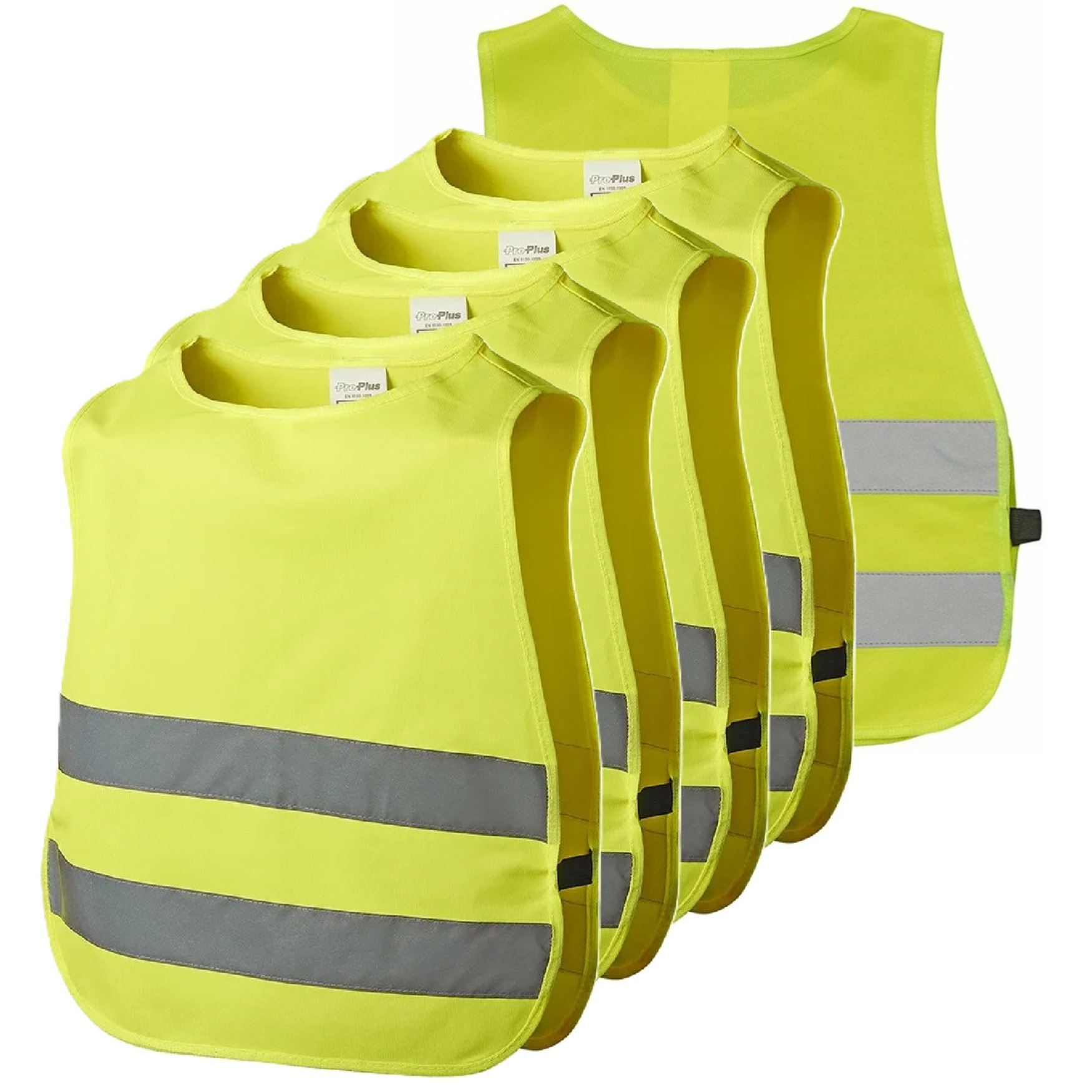 Pro Plus Veiligheidsvesten - 20x - geel - kinderen - Reflecterend 1 Pro Plus Veiligheidsvesten - 20x - geel - kinderen - Reflecterend