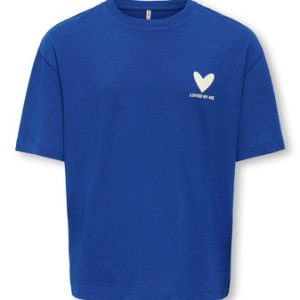 Kids ONLY winter top meisjes - blauw - KogEllie - oversize fit, korte mouw