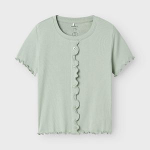 Name it zomer t-shirt S/S meisjes - blauw grijs - Nkfholimse