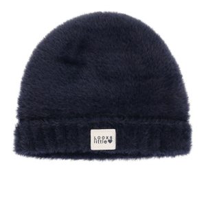 LOOXS Little winter muts meisjes - navy blauw - gebreid/bond
