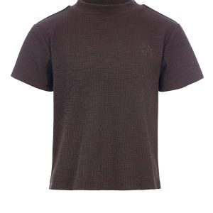 LOOXS 10sixteen Meisjes t-shirt rib loose slub - Antraciet