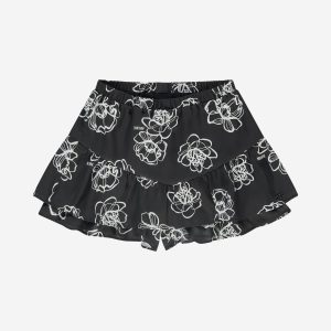 Nik&Nik zomer skort meisjes - zwart - Rose