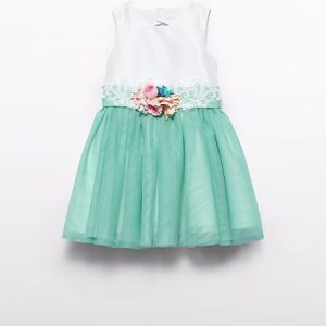 Abel & Lula Zomer jurk meisjes - aloe groen