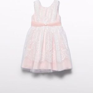 Abel & Lula Zomer jurk kant meisjes - peony roze