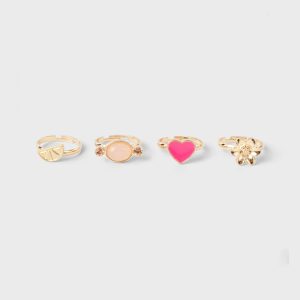 Name it zomer ring box (4pc) meisjes - goud - Nkfacc