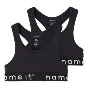 Name it winter ondergoed meisjes - zwart - 2p top - NkfShort