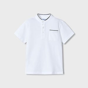 Mayoral Zomer polo shirt S/S jongens - wit